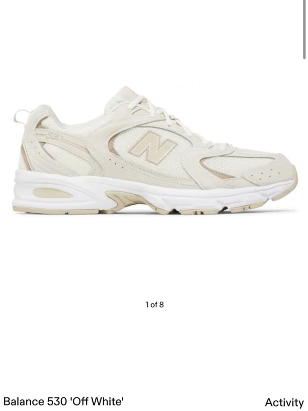 New Balance Off-White/Beige Classic Running Sneakers